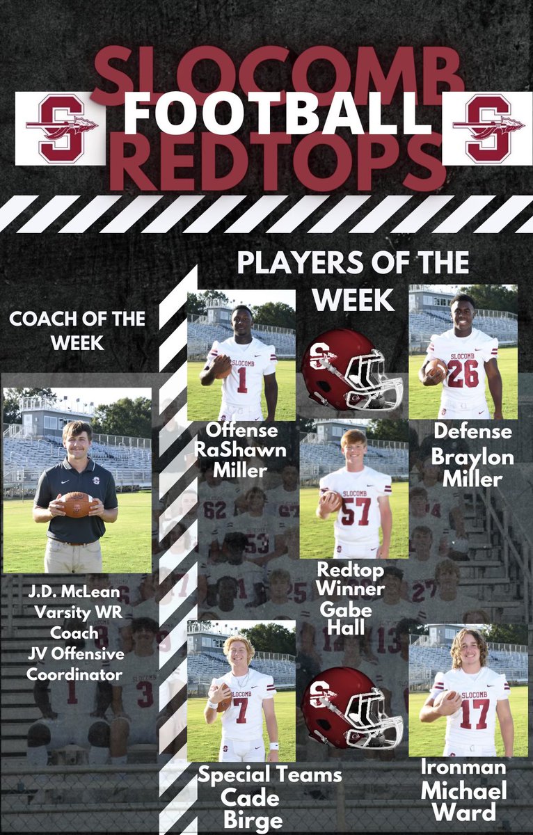 Redtop Players of the Week vs Dale County! #BeELITE @Slocomb_FB