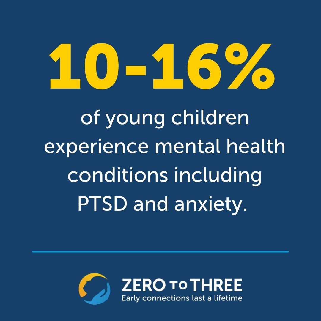 And for children living in poverty, that number is even higher - 22%. That's why infant and early childhood mental health is at the center of all educational, health, and policy matters we support and advocate for. #MentalIllnessAwarenessWeek #MentalHealth #IECMH