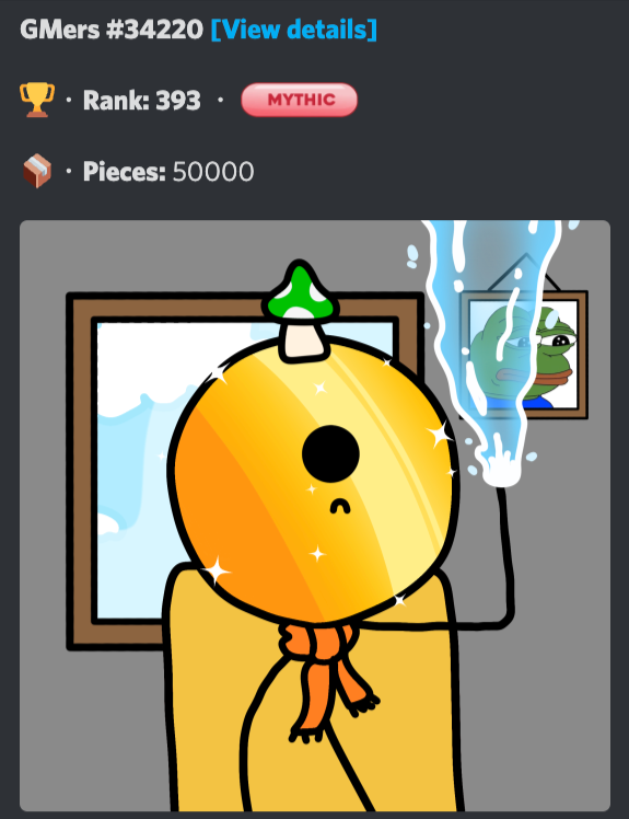 GMers Gold Skin DAO (@gmersgoldskin) on Twitter photo GM GM☀️🫡
Who is R E A D Y? #GMGames
#GMerGoldSkin will be giving away this M Y T H I C GoldSkin to one lucky winner to start this week off right with those sweet sweet GMer vibes
1⃣ Follow <a href="/GMersNFT/">GMers NFT 🌞</a> & @GMerGoldSkin
2⃣ Like + RT
3⃣ Tag 3 frens (spread GM 💛)
Winner: 4PM UTC GM GM☀️🫡
Who is R E A D Y? #GMGames
#GMerGoldSkin will be giving away this M Y T H I C GoldSkin to one lucky winner to start this week off right with those sweet sweet GMer vibes
1⃣ Follow <a href="/GMersNFT/">GMers NFT 🌞</a> & @GMerGoldSkin
2⃣ Like + RT
3⃣ Tag 3 frens (spread GM 💛)
Winner: 4PM UTC