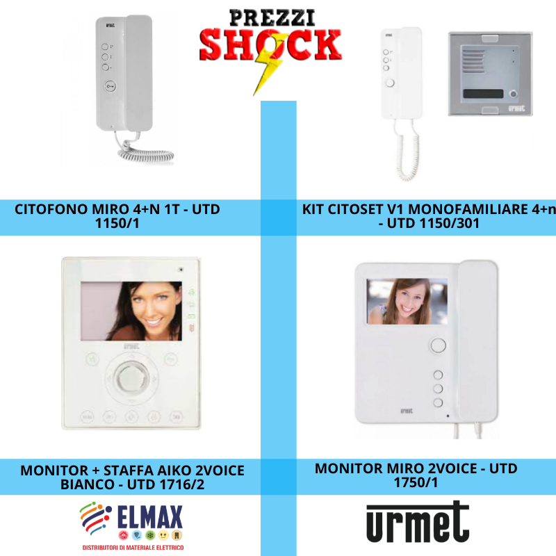 ElmaxwebOnline's tweet photo. ⚫Ecco la Promo ottobre Urmet: Citofonia e Videocitofonia ai prezzi più bassi del web . Scopri le promo su #elmaxweb
👉 https://t.co/wUftaWpXfe https://t.co/sy7ayojryy