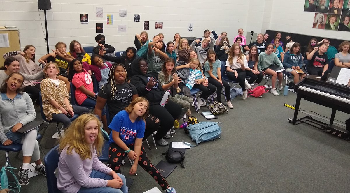 Mr. Cramer and the choir students getting some good singing in along with a lot of fun on a Saturday! #d24inspires <a href="/MillburnCougars/">Jake Jorgenson</a>