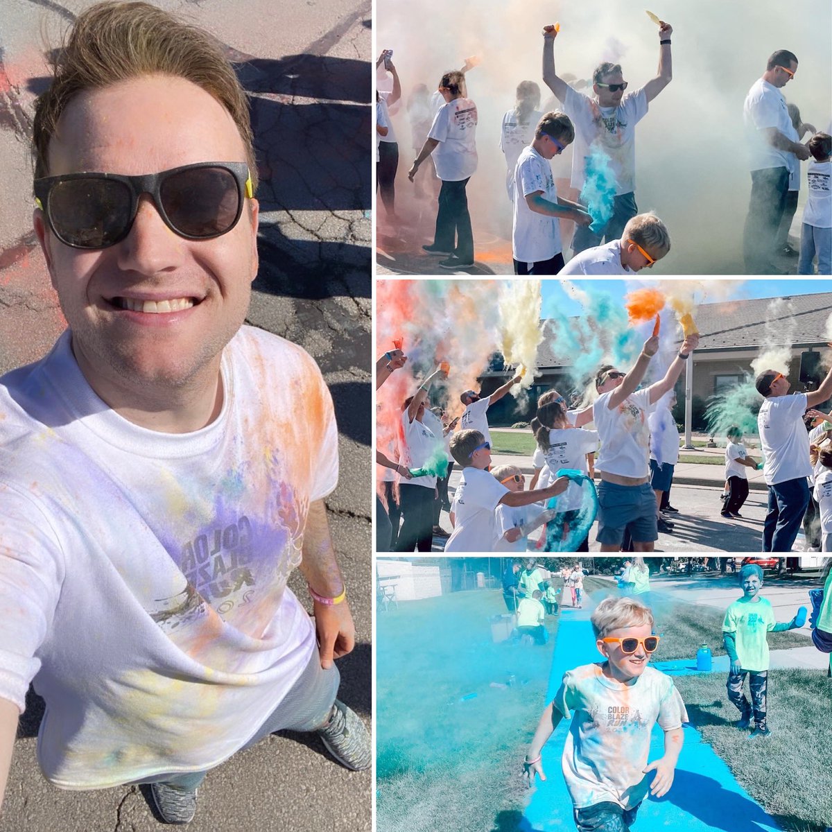 I got to run a <a href="/ColorBlaze5k/">Color Blaze Supply</a> this weekend with my son. Super fun and raised awareness for mental health &amp; suicide prevention. Remember that you matter, you are needed and you can call 988 for 24/7 help. #SuicidePrevention #mentalhealth #colorblazerun