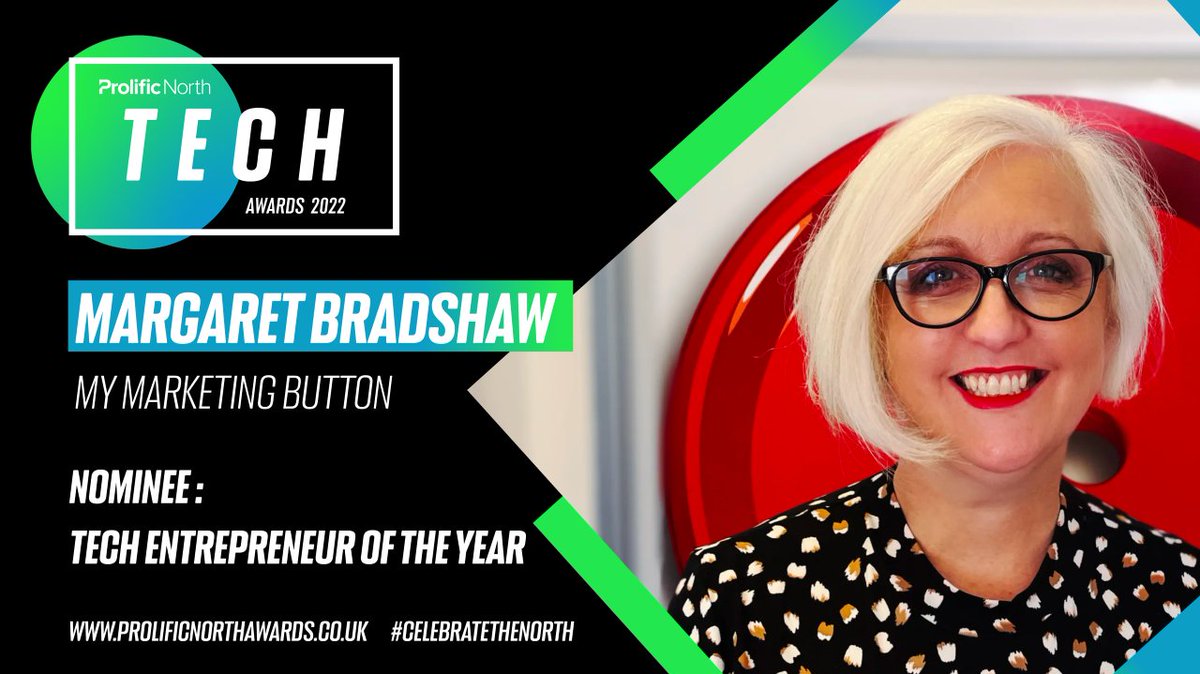 My Marketing Button (@buttonmarketing) on Twitter photo We are excited to say that our founder Margaret Bradshaw has been nominated for a ‘Tech Entrepreneur of the Year’ award with <a href="/ProlificNorth/">Prolific North</a> for the success of My Marketing Button🏆
Please vote here
➡️prolificnorthawards.co.uk/tech/cast-your…
#PNTechawards #celebratethenorth We are excited to say that our founder Margaret Bradshaw has been nominated for a ‘Tech Entrepreneur of the Year’ award with <a href="/ProlificNorth/">Prolific North</a> for the success of My Marketing Button🏆
Please vote here
➡️prolificnorthawards.co.uk/tech/cast-your…
#PNTechawards #celebratethenorth