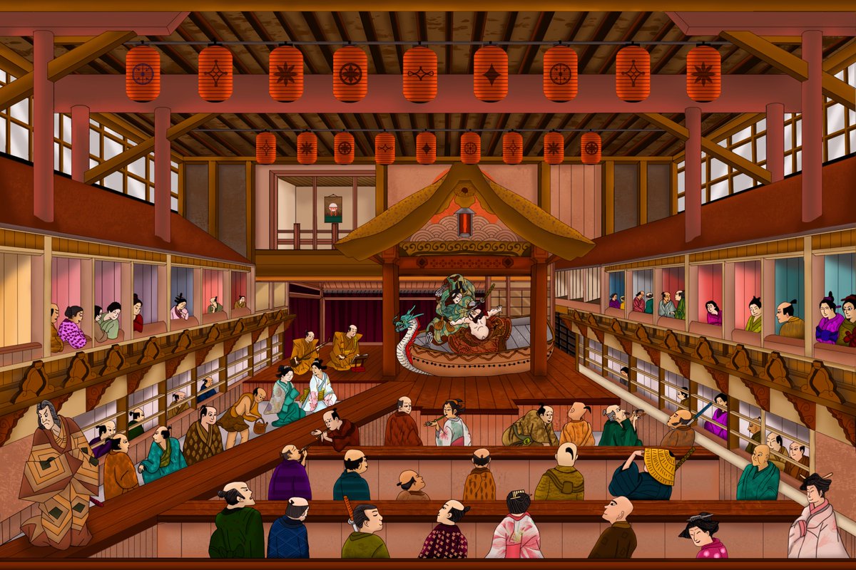 New Drop!!⛩️🚨 ''Interior of Nakamura-za Theatre in Edo''is available on @foundation foundation.app/@MehmetAkman/c… Reference and Final Original piece by Okumura Masanobu