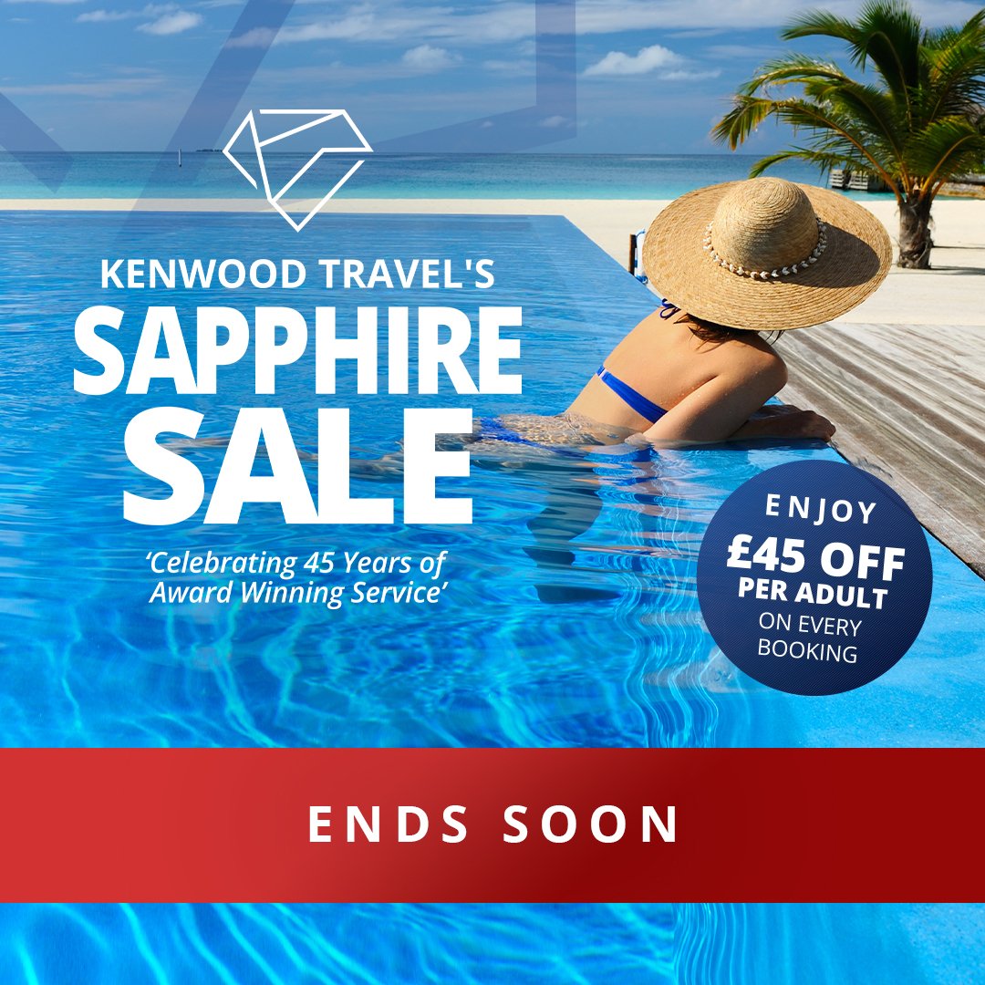 Our 45-day Sapphire Sale is coming to an end. Have you browsed our selection of incredible holiday offers? kenwoodtravel.co/sapphiresale💎