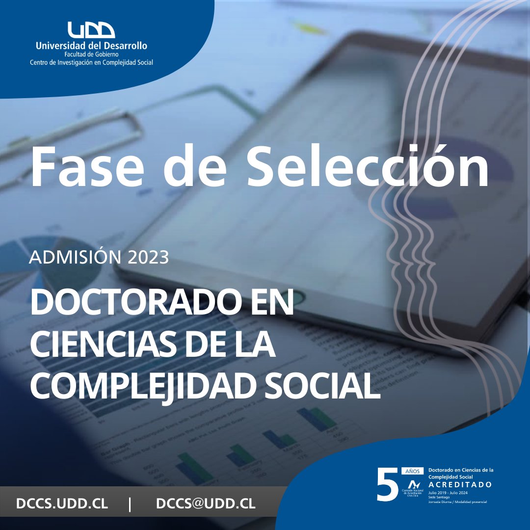 CICS_UDD's tweet photo. 💻 ¿Cómo se seleccionarán a los candidatos
para el Doctorado en Ciencias de la Complejidad
Social?

✅ Criterios de Selección
✅ Etapas Entrevistas
✅ Selección Final

Tienes hasta el 11 de octubre para postular en
https://t.co/oQkZ5Q0LO6. #Doctorado #Postulación #UDD https://t.co/jWcLdg6bKy