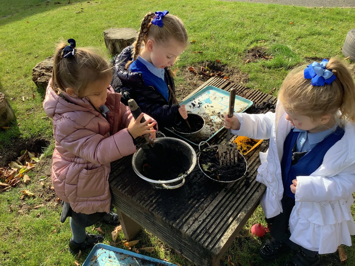 StGregorysEYFS's tweet photo. Whatβs cooking in our Mud Kitchen today.π§βπ³
#messymud #Mudkitchenfun #mudpies https://t.co/zIRrhlpSj4