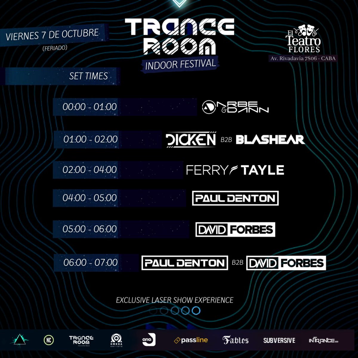 BirmanD4's tweet photo. Tomá, la fiesta Trance del año con su set time.

Nos vemos el viernes @TranceRoomBA https://t.co/VHap73tolR