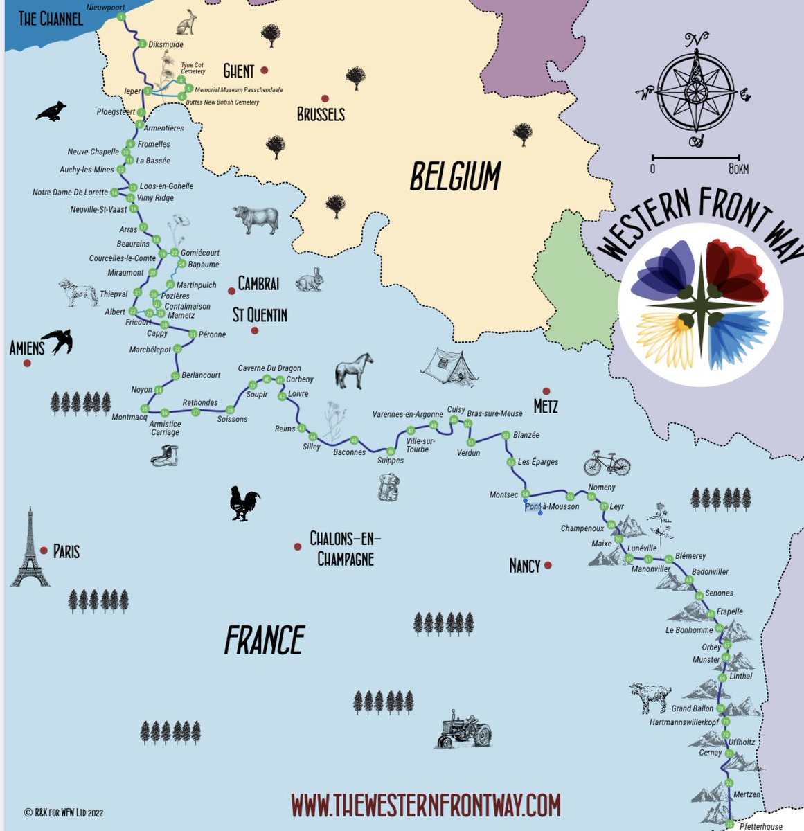 BecDoyle_CBR's tweet photo. Félicitations à tous l’équipe de @WesternFrontWay pour le lancement de la partie française du #WesternFrontWay en présence de Son Excellence Madame l’Ambassadrice du Royaume-Uni @MennaRawlings et du Maire d’Arras @FLeturque 👏🏻 https://t.co/CcaLfiDbsx