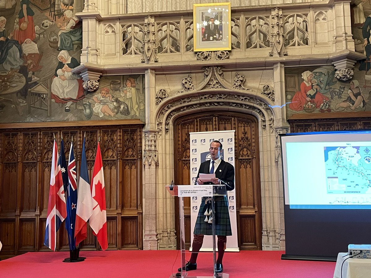 BecDoyle_CBR's tweet photo. Félicitations à tous l’équipe de @WesternFrontWay pour le lancement de la partie française du #WesternFrontWay en présence de Son Excellence Madame l’Ambassadrice du Royaume-Uni @MennaRawlings et du Maire d’Arras @FLeturque 👏🏻 https://t.co/CcaLfiDbsx