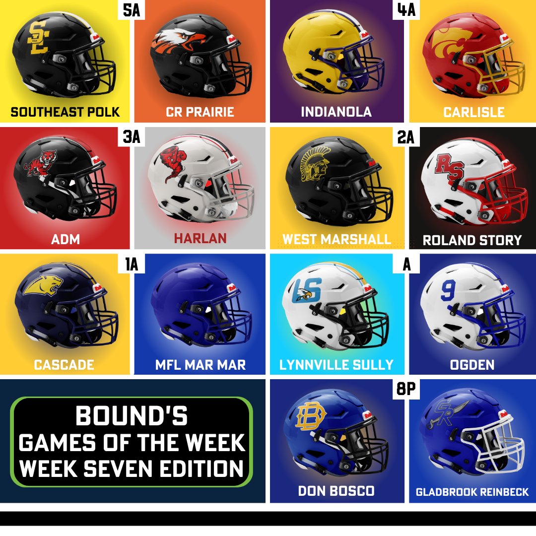 Bound Iowa on Twitter: "Bound Games of the Week! - Week Seven Edition