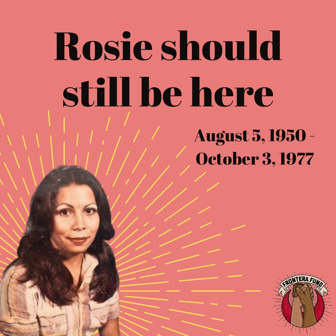 FronteraFundRGV's tweet photo. Today we celebrate Rosie Jimenez. She was a McAllen native, a mother, &amp; an aspiring teacher. Bc of Hyde banning Medicaid coverage of abortion, she was unable to receive adequate care, &amp; as a result, passed away. Rosie is our friend, sister, tia, neighbor -- she is all of us. https://t.co/nF4eOMluu8