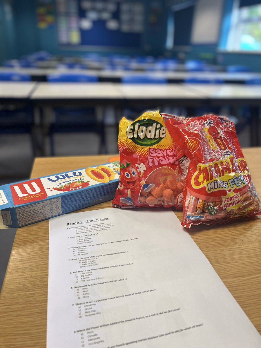 We had fun today at lunchtime French Club, completing some quizzes on France and French culture and enjoying some French treats too! <a href="/NewbridgeSch/">Newbridge School</a>