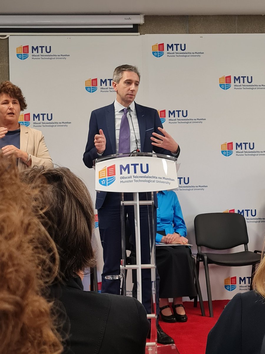 Minister <a href="/SimonHarrisTD/">Simon Harris TD</a> launched MTU's Strategic Plan today. A comprehensive plan developed by the <a href="/MTU_ie/">Munster Technological University</a> community and our partners. Great support from <a href="/DeptofFHed/">Department of Further and Higher Education</a> in transforming the Technological University sector.