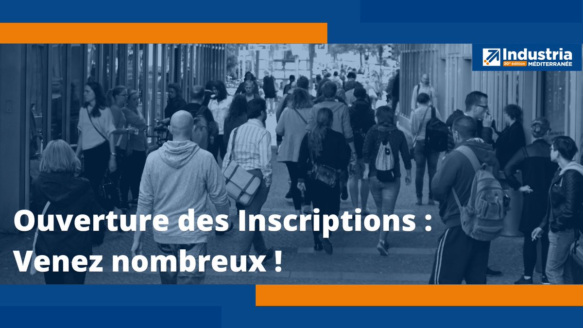 La 20ème édition du Salon INDUSTRIA ouvre ses portes le 20 et 21 octobre 2022 !

Alors n’attendez plus, et venez visiter le salon INDUSTRIA 2022 !

Pour s'inscrire c'est simple et gratuit, cliquez sur ce lien : industria-mediterranee.fr/telecharger-so…

Pour plus d'infos : industria@mobilexpo.fr