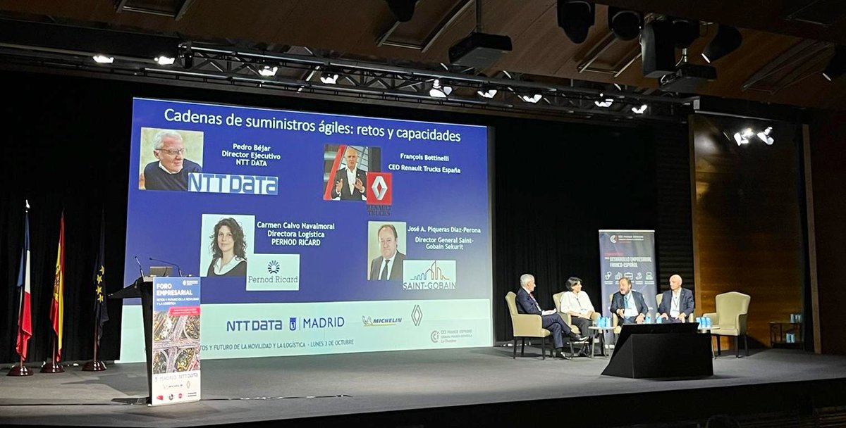 Hoy estamos presentes en el #ForoEmpresarial organizado por <a href="/LachambreEsp/">Cámara de Comercio Franco-Española</a> para presentar, de la mano de nuestra Directora de Logística Carmen Calvo, cómo conseguir cadenas de suministro ágiles en el mercado actual 👇🏽#Logística #SupplyChain
