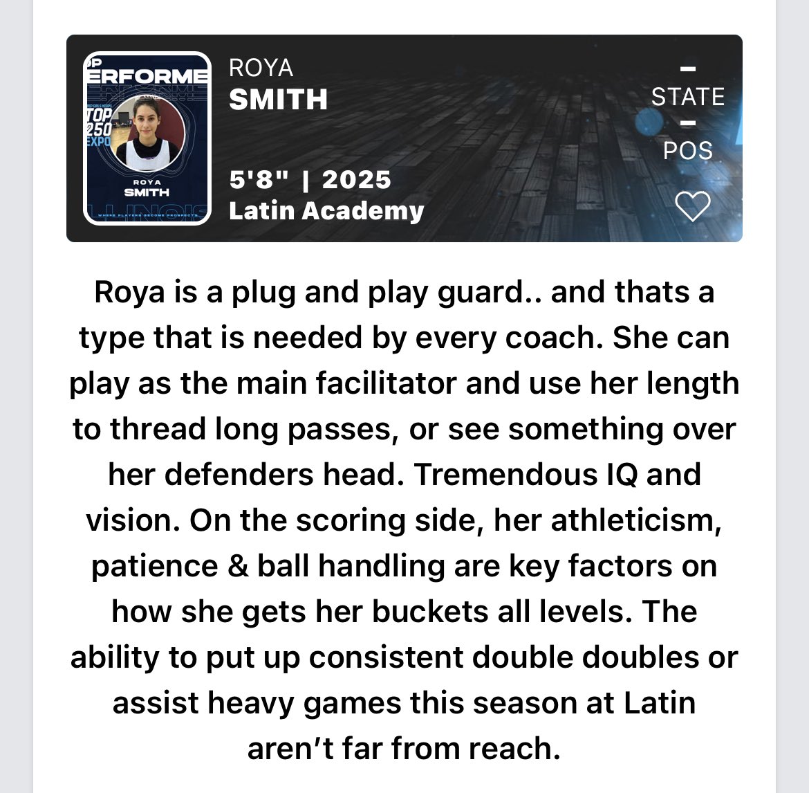 Looking forward to playing with my teammate <a href="/MegenSanaj/">Megen Sanaj</a> at Latin this year.   <a href="/PGHByron/">Byron Xerxes Livsey</a> <a href="/PGHIllinois/">Prep Girls Hoops Illinois</a> <a href="/MacIrvinGirls/">Mac Irvin Lady Fire S40</a> <a href="/LSOCAthletics/">LatinSchoolAthletics</a>