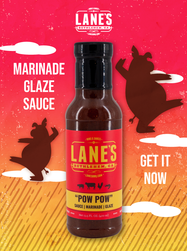 Check out our new launch!! Pow Pow is the perfect sauce/marinade/glaze to kick up your flavors!! We've tried it on everything from steak, stir-fry pizza, kabobs, smoked chicken wings, meatballs, SPAM, and more!! #lanesbbq #newlaunch