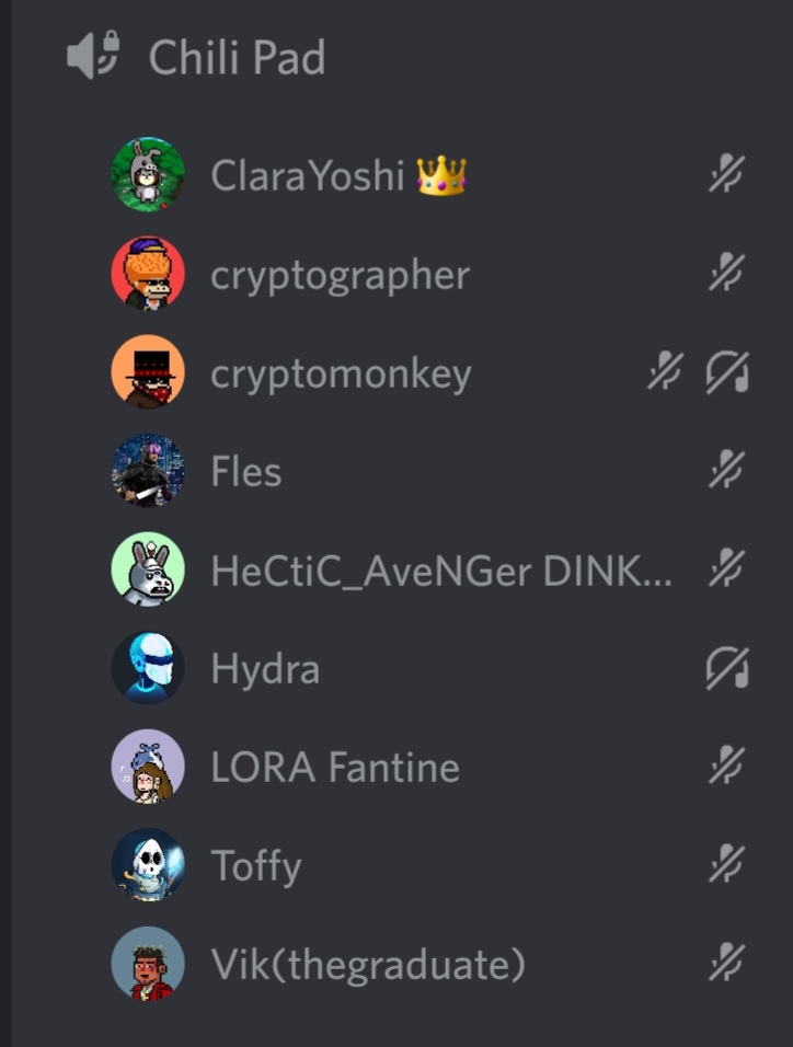 SmolSnackShop's tweet image. Monday Madness Party in full swing with DJ @Artistaltruist and we are just getting started! Thank you to our friends from @SmolvilleSounds
@TheLostDonkeys @smolsharks and @RadCatsNFT  for vibing with us!
Join the party for a chance at getting Snacklisted!

#SnackAttack