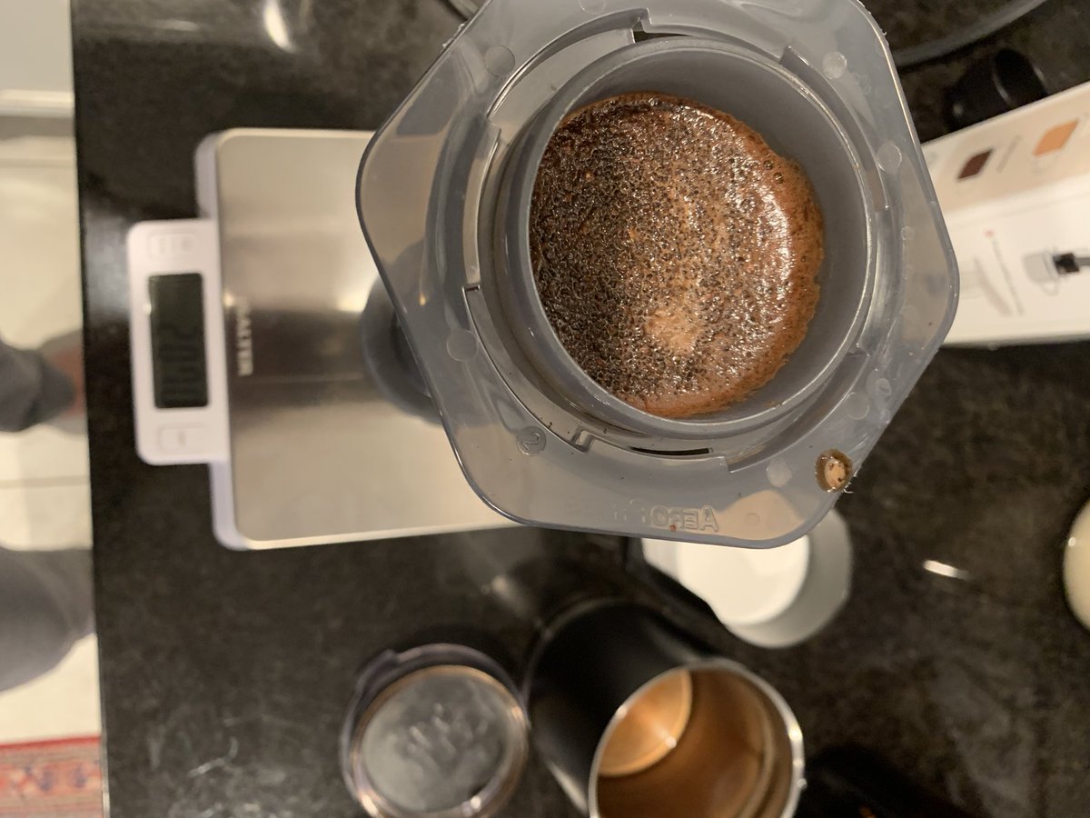coffeewithtrent's tweet photo. Kitchen looking like a laboratory this morning โ๏ธ #aeropress #coffeelover #makeeverycupcount #runningoncoffee https://t.co/VtN8W184uy