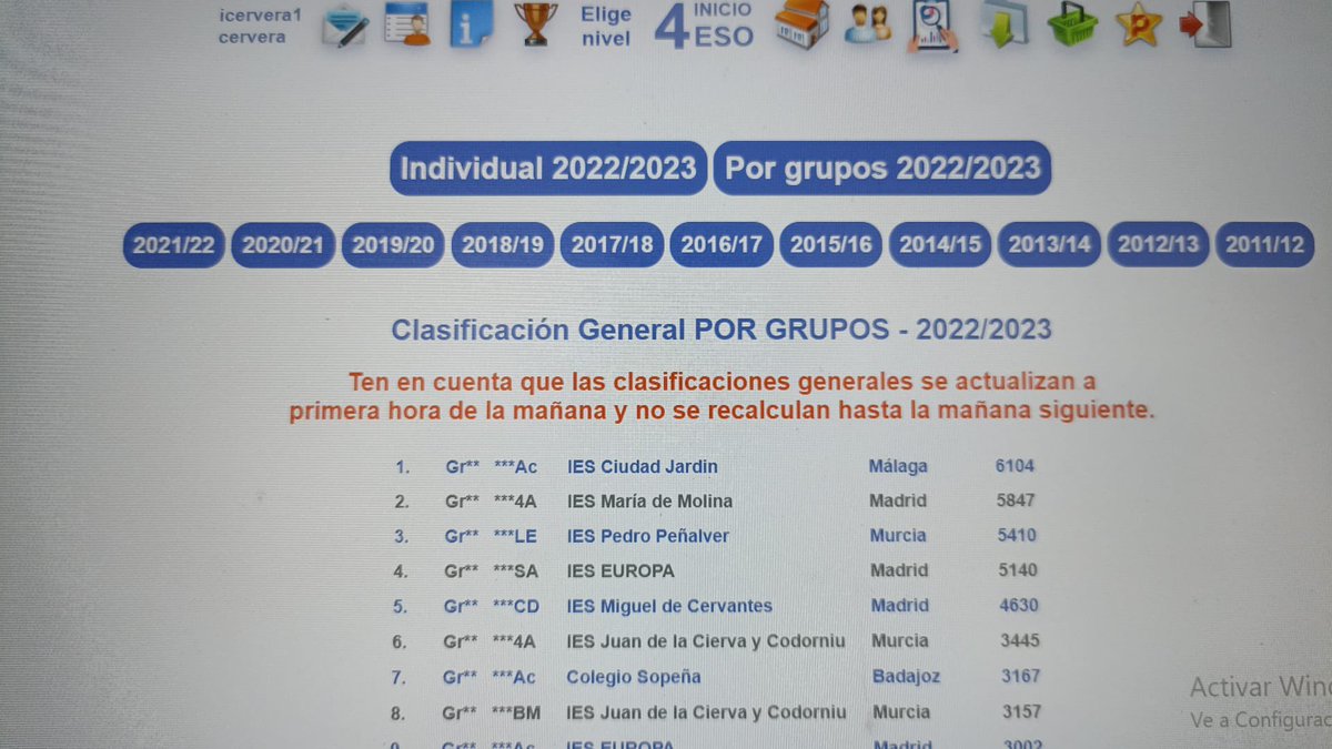 IesMMolina's tweet photo. ¡¡Nuestros alumnos de 4A ocupan la segunda posición en https://t.co/2PWEsvwhzo!! ¡Enhorabuena! ¡Seguid así! https://t.co/ALHRkAB1Rm