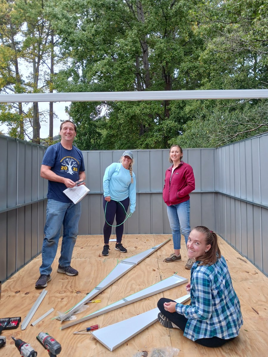 Check out our awesome staff! Hard working LRNow staff built the new storage shed before Hurricane Ian showed up. Nice work crew!!