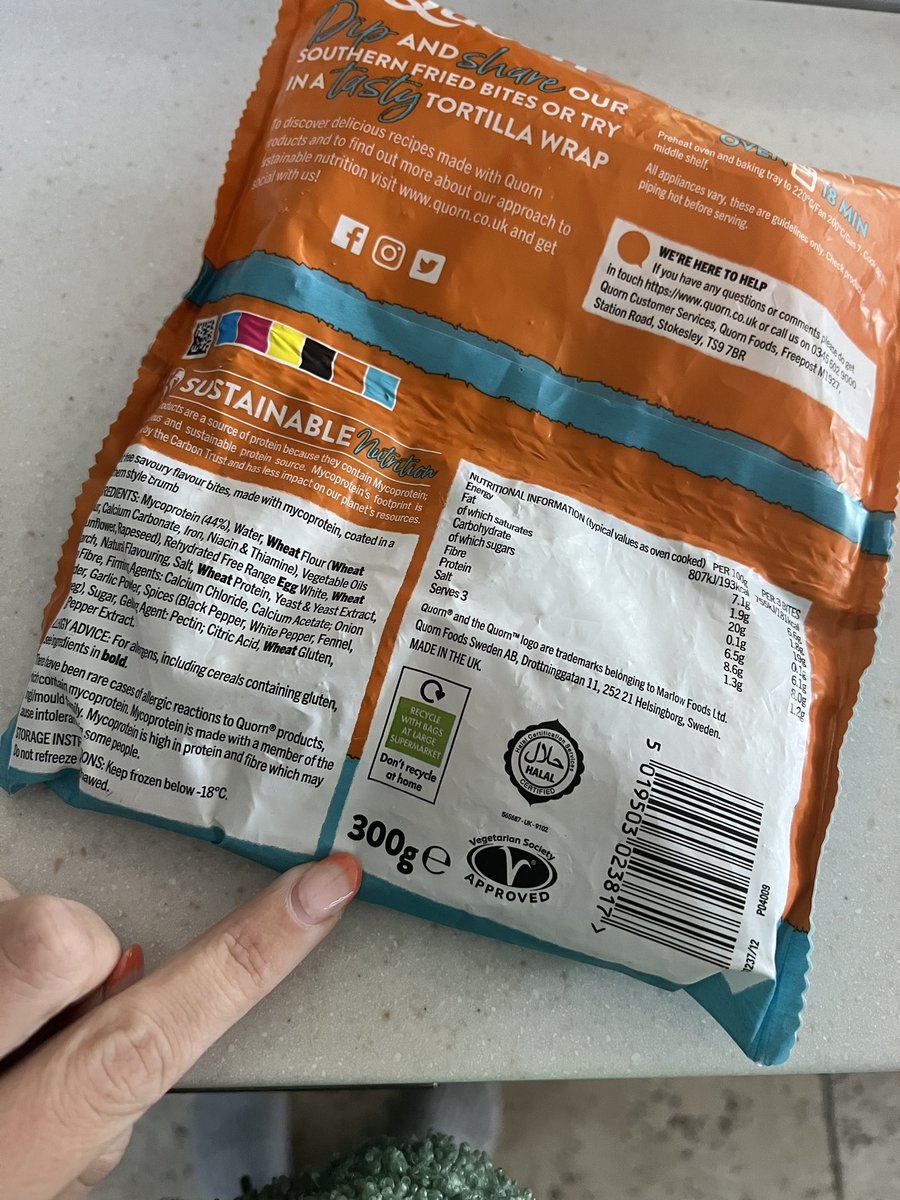 Freyy_b's tweet photo. @QuornFoods maybe my nugget eating habits are a bit out of hand, but not sure 4 nuggets will serve 3 people… 😂 just hope this is a one off 🙏 https://t.co/Snfd1RbK0J