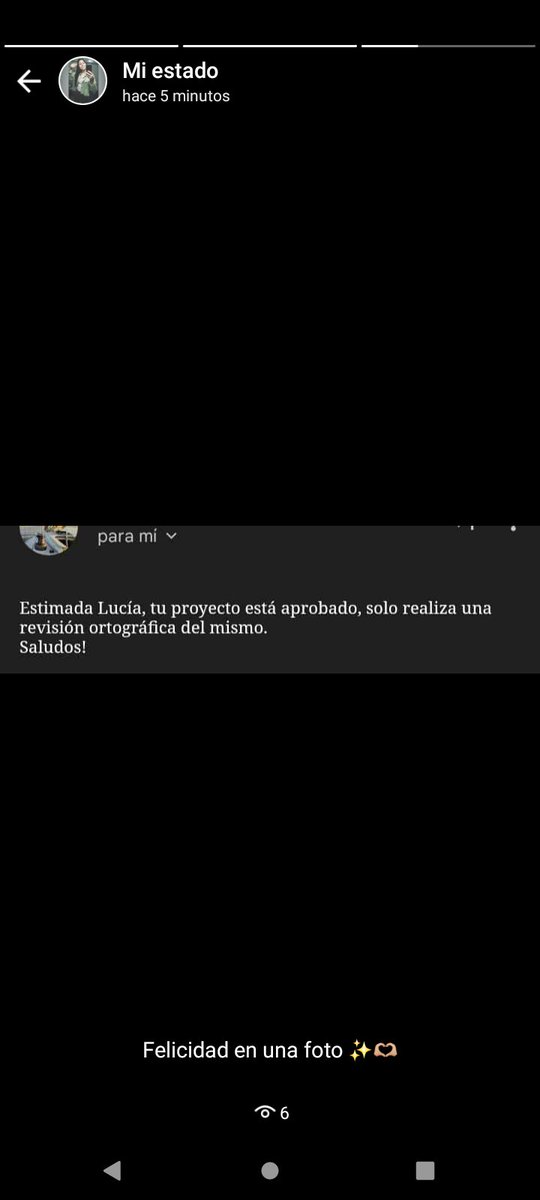 LuViejasLo's tweet photo. Hace un mes envié mi proyecto de tesis.
Hoy publique este estado.
Horas después recibí este email.
✨🤞✨🤞✨🤞✨🤞 https://t.co/SvvvBp7loB