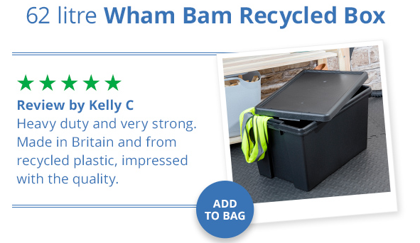 PLASTICBOXSHOP's tweet photo. 62-litre Wham® BAM Recycled Box:
⭐️⭐️⭐️⭐️⭐️
"Heavy duty and very strong. Made in Britain and from recycled plastic, impressed with the quality" - Kelly C

SHOP NOW - https://t.co/blxoLZJI3R https://t.co/XUgCry7SUu