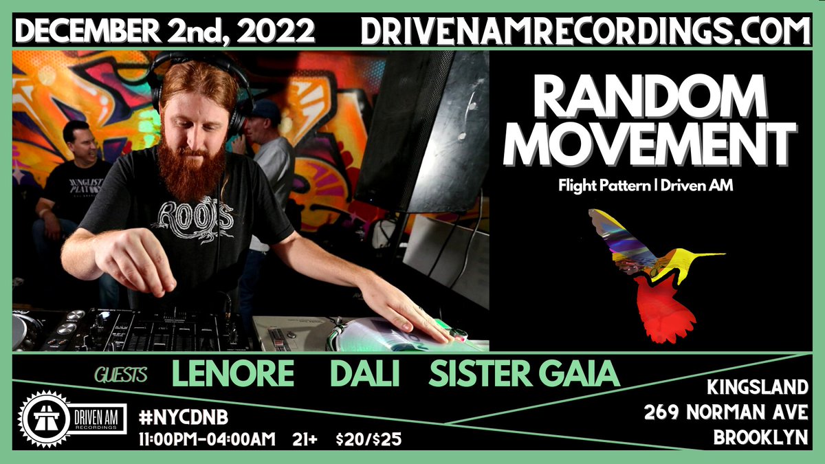 DrivenAM's tweet photo. JUST ANNOUNCED!!! @Random_Movement returns to NYC and PHILLY in DECEMBER!!! #dnb #nycdnb #phillydnb #usdnb #drumandbass #drivenam #randommovement
NYC: https://t.co/fRkyCnT1hx
PHILLY: https://t.co/u3RE5sfUc8 https://t.co/qn6czUEdMi