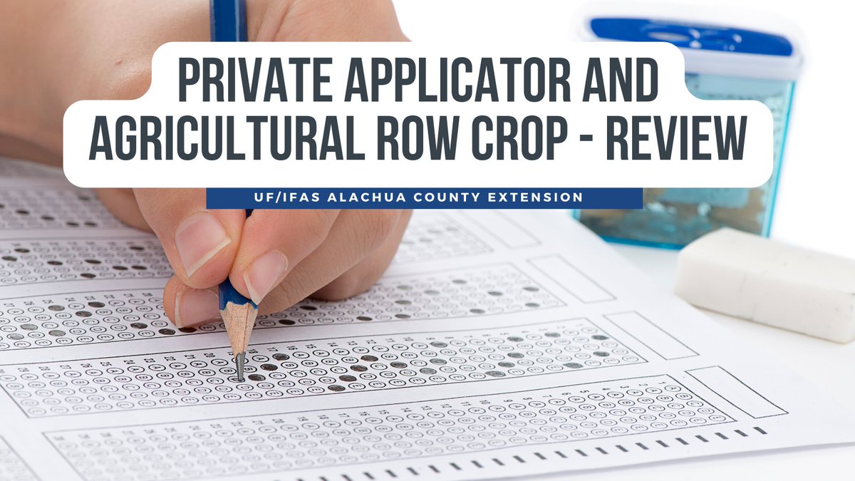 FarmingAlachua's tweet photo. This Wednesday, October 5th (8 AM - 1 PM) - Workshop for Private Applicator and Agricultural Row Crops. Get your license or renew. 
Register at https://t.co/eGIojHTPZ0
@UF_IFAS https://t.co/gG6m8vODpo