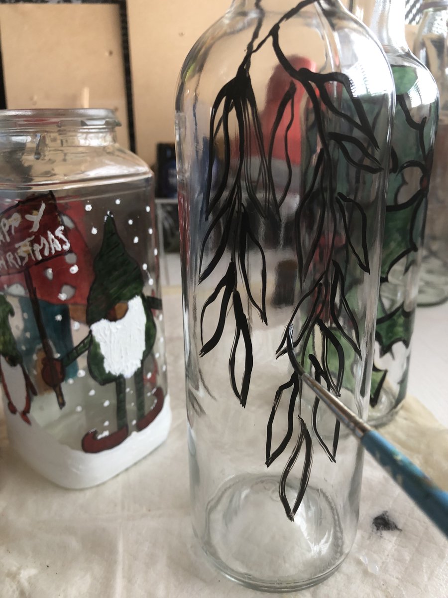 Everyone loves a Gnome !  working on NEW designs for Christmas these should be ready to go next week at ebay.co.uk/usr/anne-mas-0 #artlightbottles #tealightholders #christmasdecor #upcycledglassbottlesandjars #artandgifts #uniquegifts