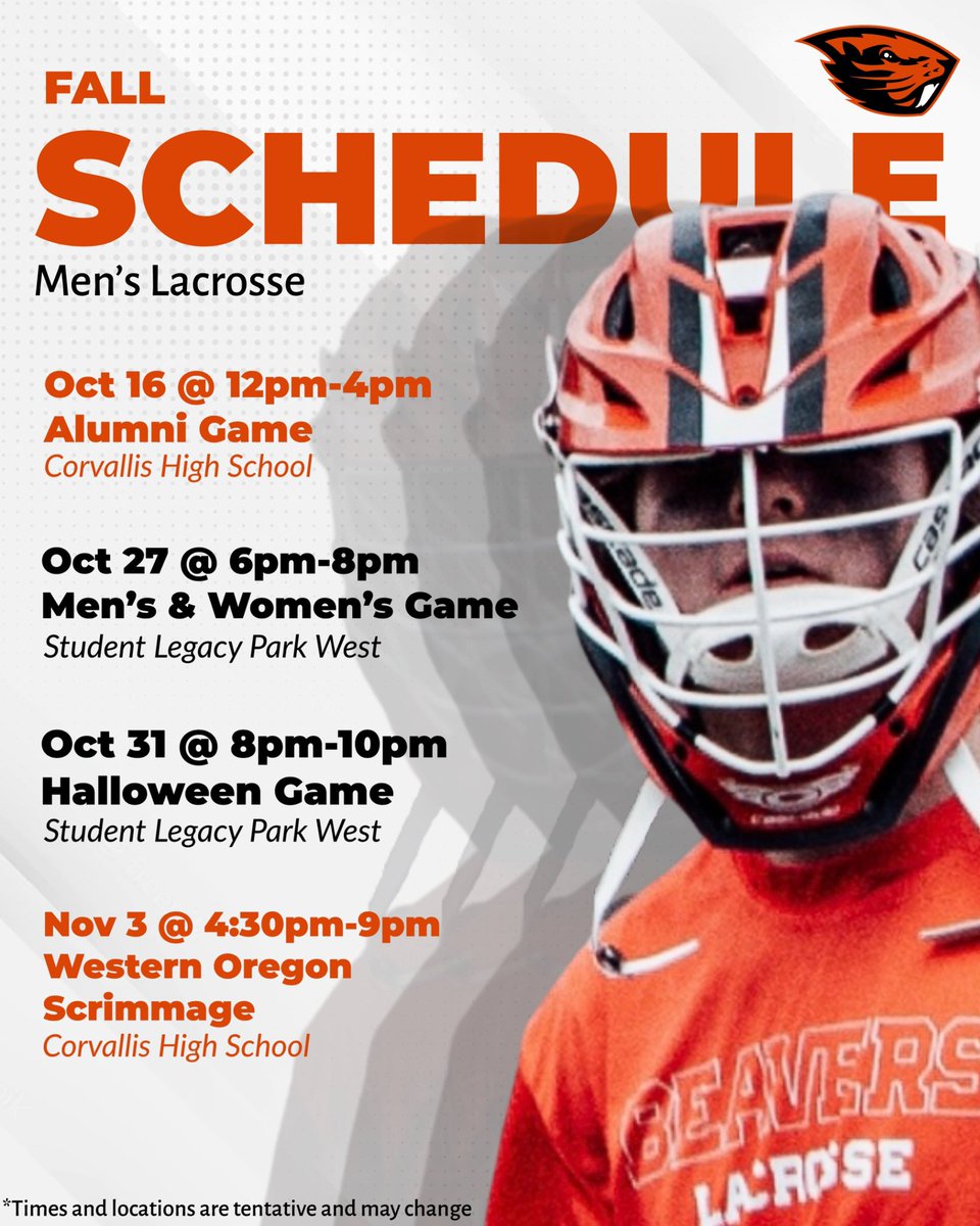 OSULAX's tweet image. Fall schedule is out!