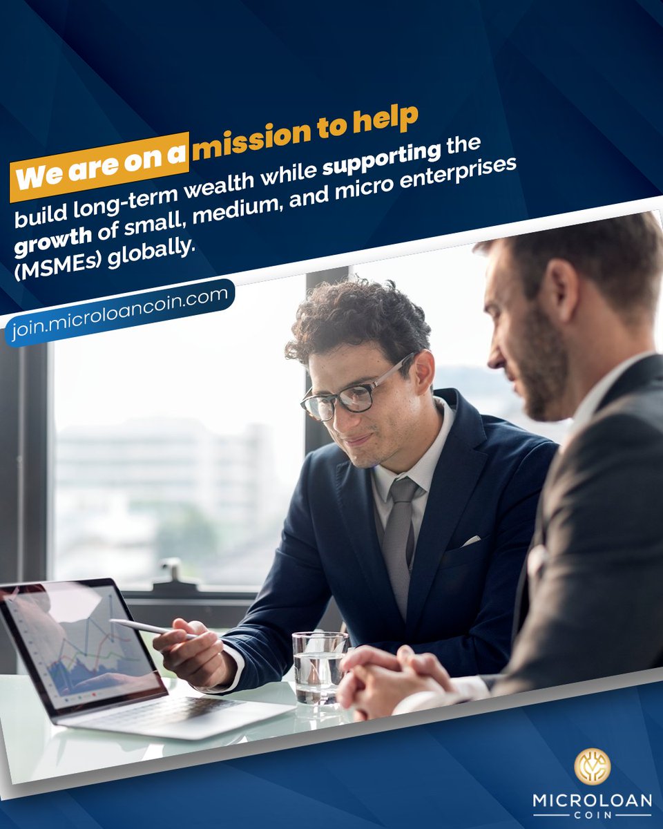 MicroLoanCoin's tweet photo. 🔵We are on a mission to help build long-term wealth while supporting the growth of small, medium, and micro enterprises (MSMEs) globally.

👉 https://t.co/xbquQhKkOw 

#microfinance #smallbusiness #entrepreneur #entrepreneurship #supportsmallbusiness https://t.co/YZjZHOMeIs