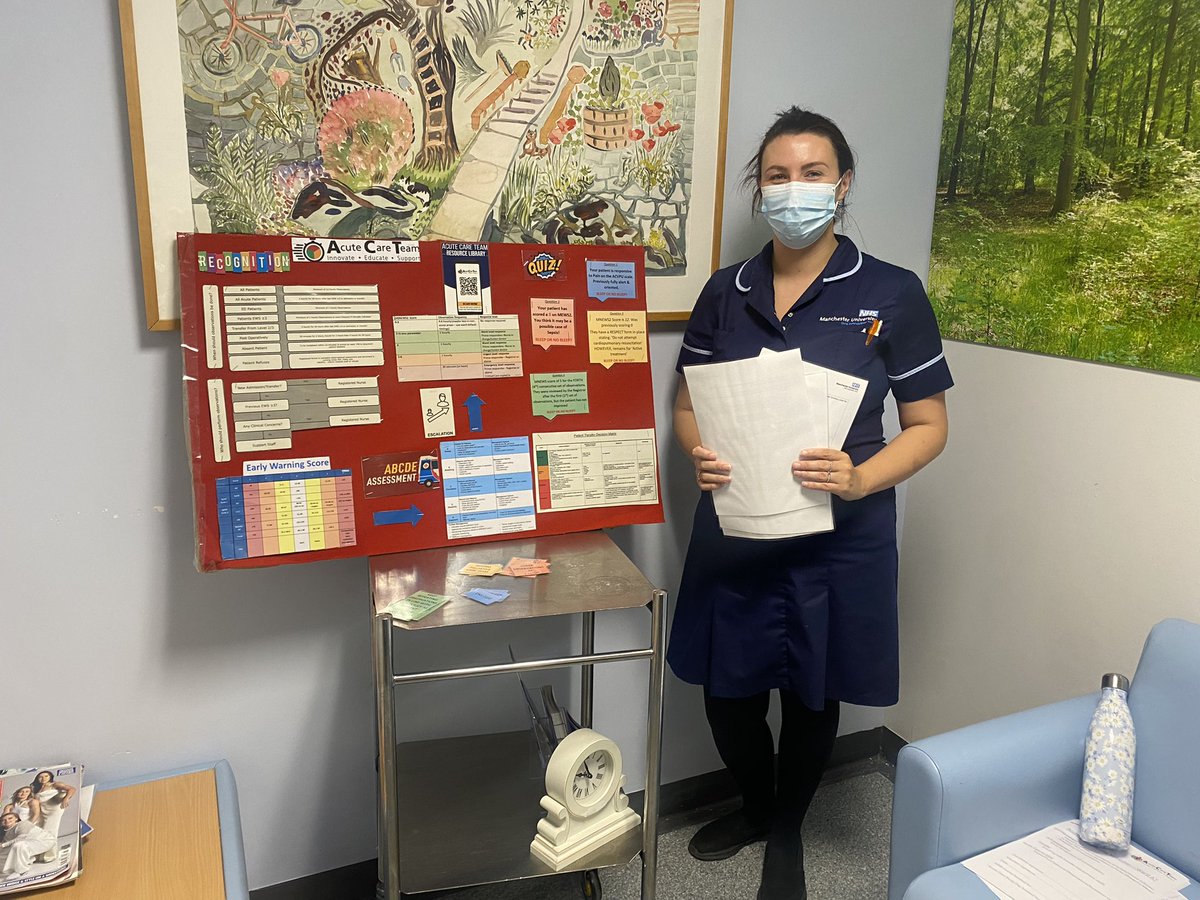 Acute_Care_Team's tweet photo. Some interactive ward based teaching on @A7Wtwa today! Covering observations/escalation, A-E assessments and much more 🩺 @MFT_CSS @StaffWtwa https://t.co/IT4xDCYYIV