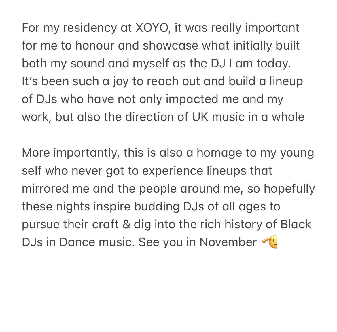 Conducta: The Residency @ XOYO🚨

Every Friday in November!!

Tickets: conducta.sup.nr/XOYO 🫶🏾