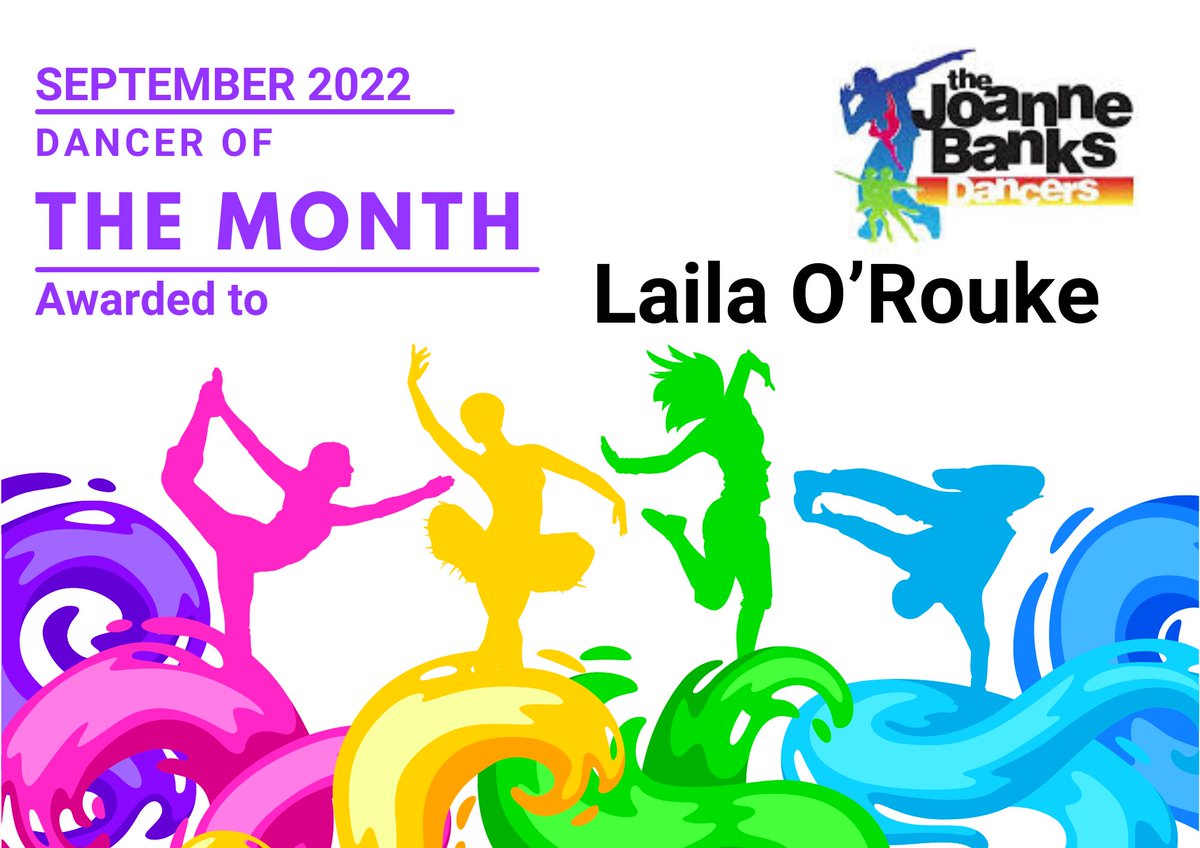 JBDStudio10's tweet photo. ✨September 2022 Dancer of the Month! ✨

Laila O’Rouke 
Well done and keep up the hard work! https://t.co/iJeh7x0Vn0