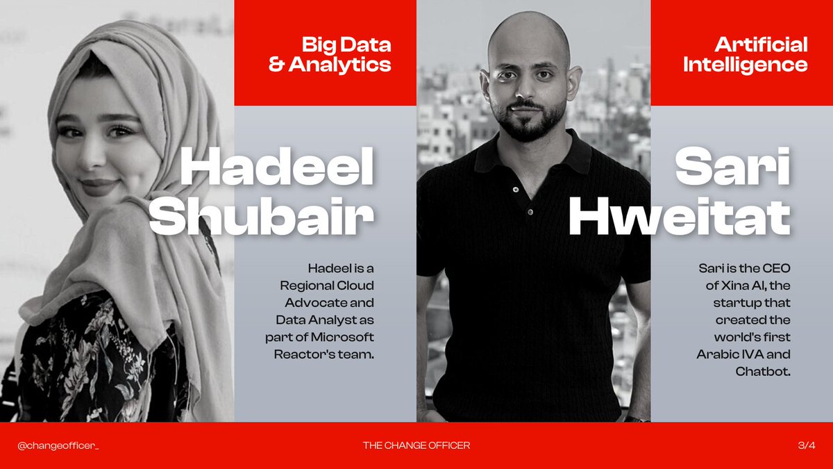 changeofficer_'s tweet photo. Get a look at this guest lineup for our podcast series with @MSFTReactor! 👀 @artbyamrita, @tabbaa4, @Hshubair3 & Sari Hweitat will unpack the #Metaverse, blockchain, #BigData & #ArtificialIntelligence 🚀 SUBSCRIBE to get notified when episode 1 drops👉 https://t.co/GmWeFKxt7x https://t.co/HQXxuk2wUv