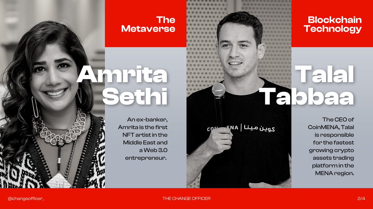 changeofficer_'s tweet photo. Get a look at this guest lineup for our podcast series with @MSFTReactor! 👀 @artbyamrita, @tabbaa4, @Hshubair3 & Sari Hweitat will unpack the #Metaverse, blockchain, #BigData & #ArtificialIntelligence 🚀 SUBSCRIBE to get notified when episode 1 drops👉 https://t.co/GmWeFKxt7x https://t.co/HQXxuk2wUv