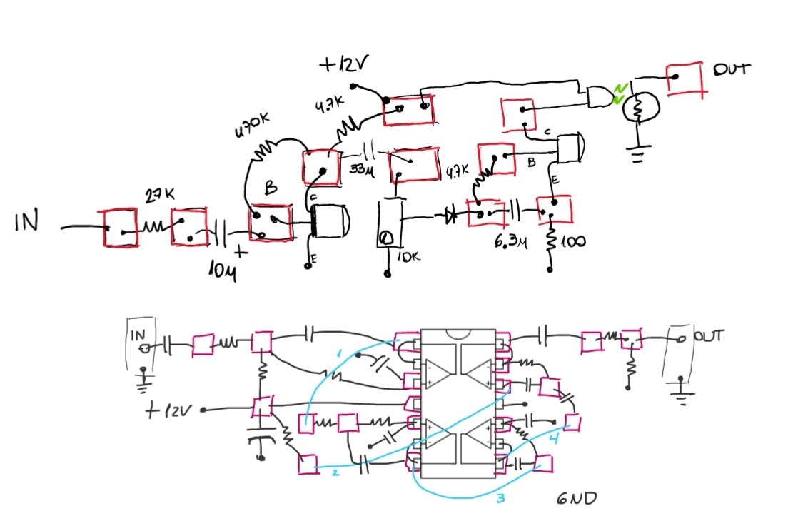 lu2hes's tweet photo. @toybuilder I always draw the circuit first to create the layout, but there is a lot of improvisation then when soldering it. 😅 https://t.co/ZDyTHtd8yU