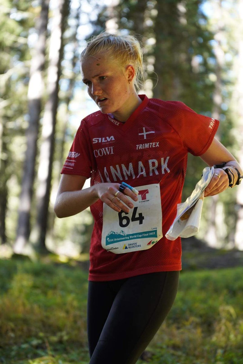 Agnes Nørgaard Kracht in the finish in a currently 28th position 🇩🇰 
📷 <a href="/IOForienteering/">IOF Orienteering</a> 
#orienteeringworldcup #danskorientering #worldcupfinal