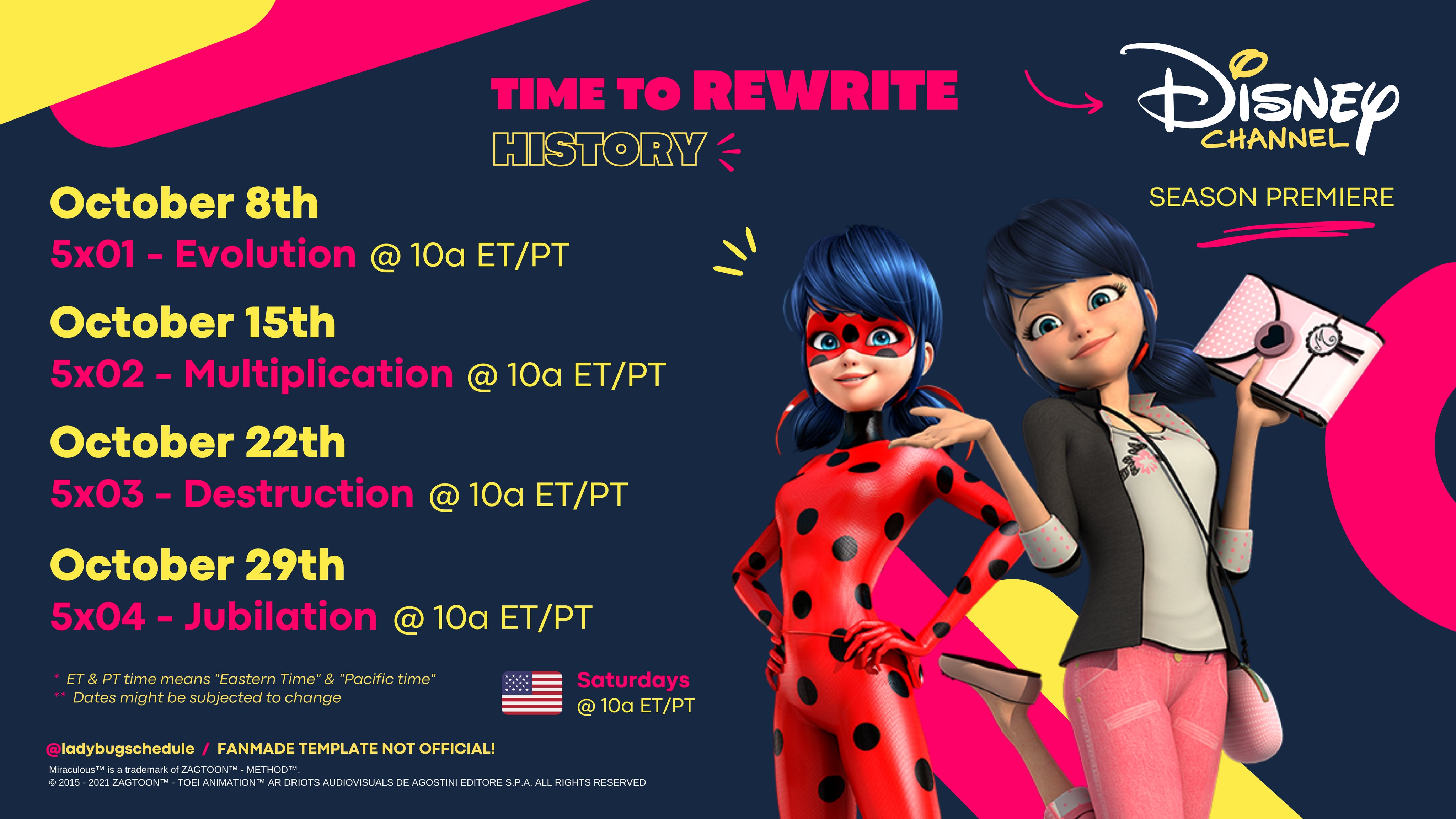 Miraculous Schedules on X: 🐞🇺🇸  Season 5 will finally debut on  #DisneyPlus in the USA on December 28th! #MiraculousSeason5   / X