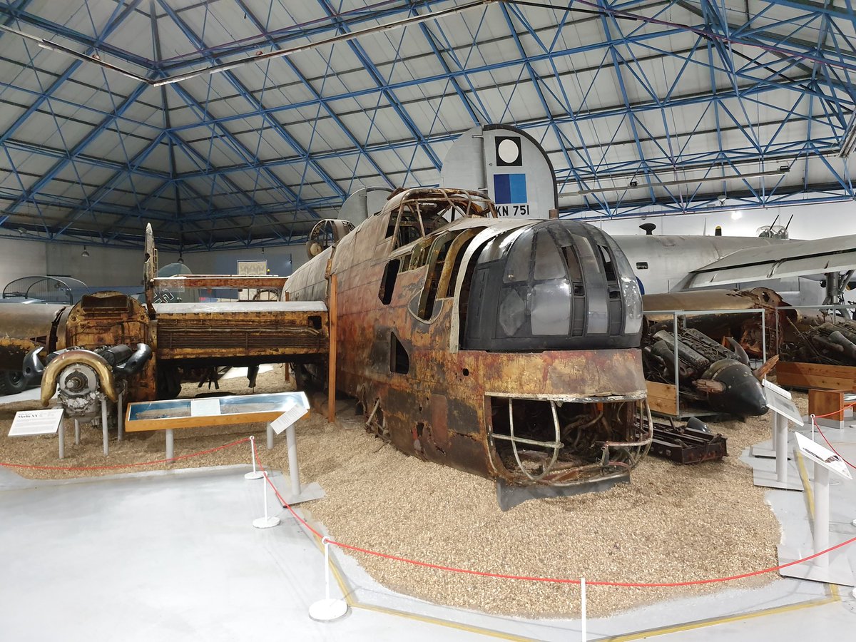 PeteAJohnston's tweet photo. This is the Museum's Halifax II, W1048, and a thread on how museum objects remain dynamic and more than just furniture https://t.co/hUHOvNTW0c