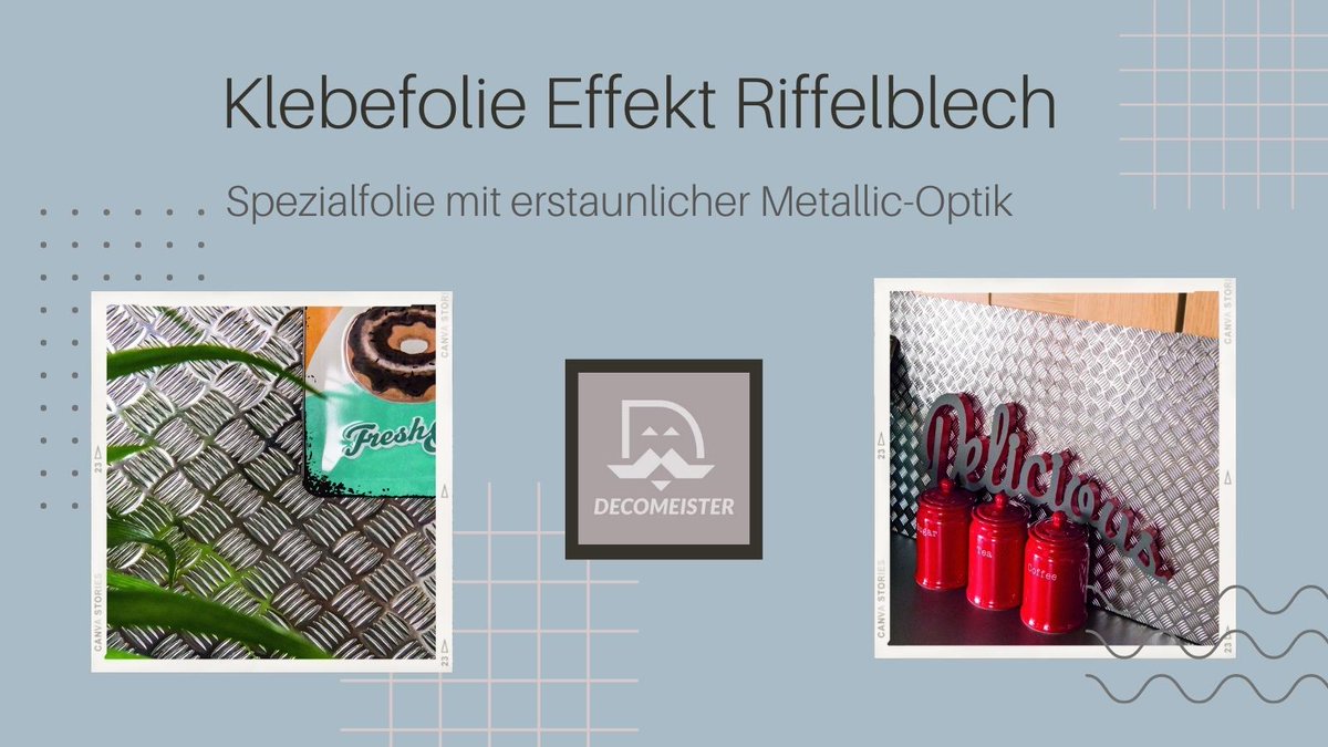 Die #Riffelblechfolie ist eine beständige #Imitatfolie, deswegen wird sie auch gerne in der #Werkstatt, #Garage oder im #Lager benutzt. Unersetzlich zum #Schutz von Möbel und von glatten Oberflächen.

Mehr Details und Benutzungsmöglichkeiten➡️
bit.ly/3SSbrIQ