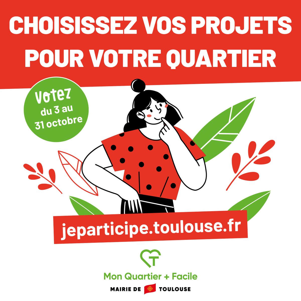 Toulouse's tweet photo. 8 millions d'euros pour financer les projets que vous choisissez dans vos quartiers ! Votez dès à présent pour les 3 idées que vous préférez 👉🏼https://t.co/nAmUT7GkNd https://t.co/8aXVNpuZAC