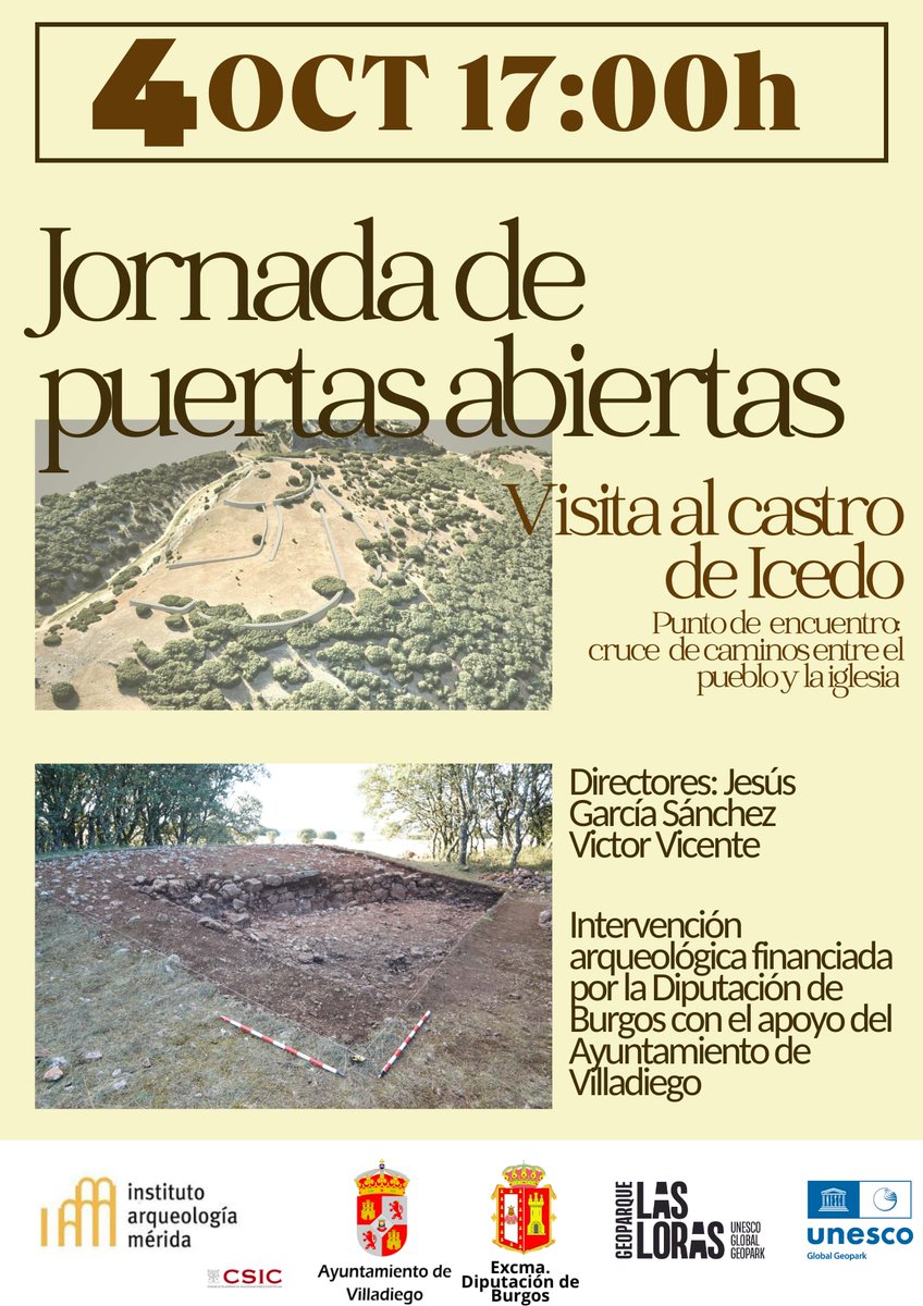 IAM_CSIC's tweet photo. Nuestro compañero @Chuchigarsan ha organizado para mañana una jornada de puertas abiertas para mostrar el proyecto que está ejecutando con el apoyo del Ayuntamiento de Villadiego (@T_Villadiego) 
¿Te apuntas?
@Junta_Economia  @CSICdivulga @IAM_CSIC @ArchHubCSIC @CSIC https://t.co/33Ixjf630x