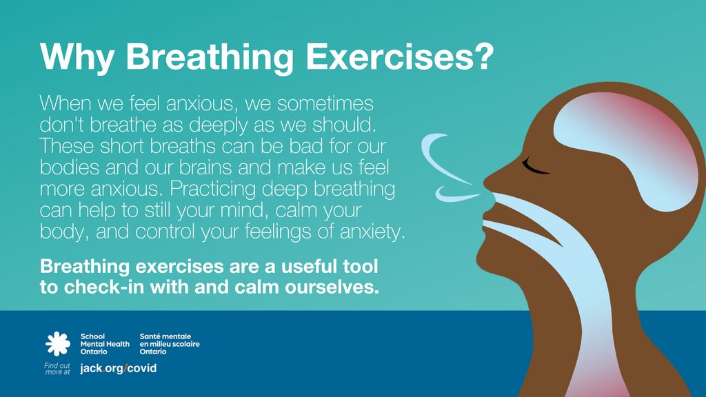 ✨Breathing exercises are a great tool to help alleviate stress and anxiety. #ocsbMentalHealthMonday #ocsbBeWell <a href="/OCSB_MentalHlth/">OCSB Mental Health and Well-Being</a>