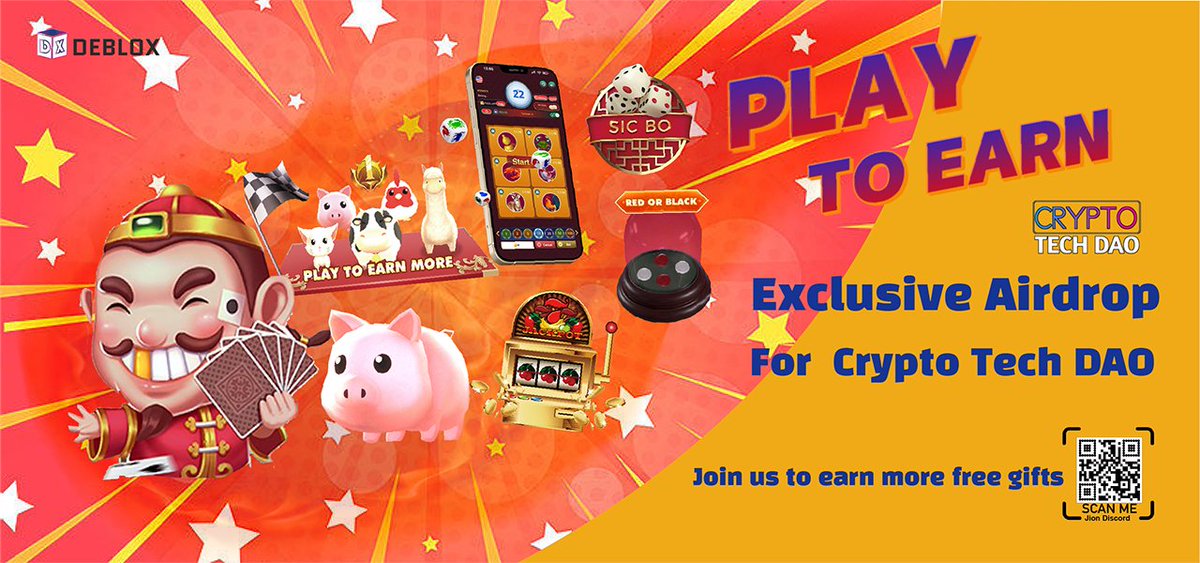 🥳1 Million Dollars Treasure Hunt (Exclusive for Crypto Tech DAO community) 
💰 200*200DGSG per winner FCFS
⏲️Period: Oct 03, 20:00 to Oct 6, 20:00 (UTC +8)
📏Rules:
1. Follow <a href="/Debloxio/">Deblox.io</a>
2. RT &amp; Likes
3. Join DC and get Hunter roles
4. Filled WL form
⌛️End of Oct 06
💰Claim Oct 11