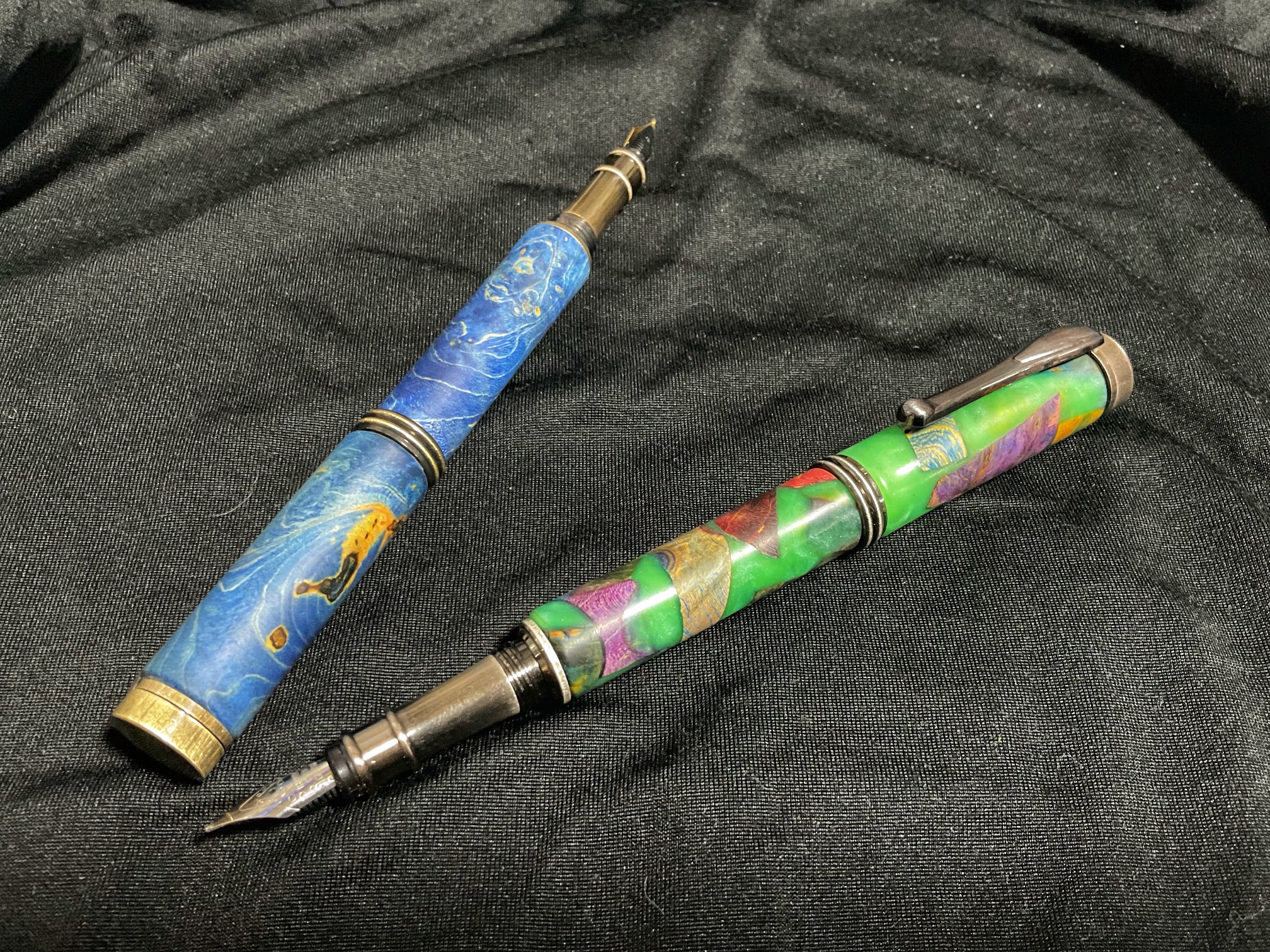 川窪万年筆のインキ止め式万年筆 鎌倉彫