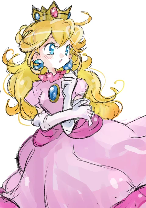 #PrincessPeach #ピーチ姫 #らくがき  #イラスト  #superMario 